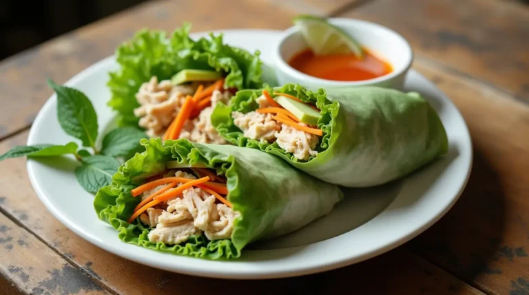 chicken rice paper rolls